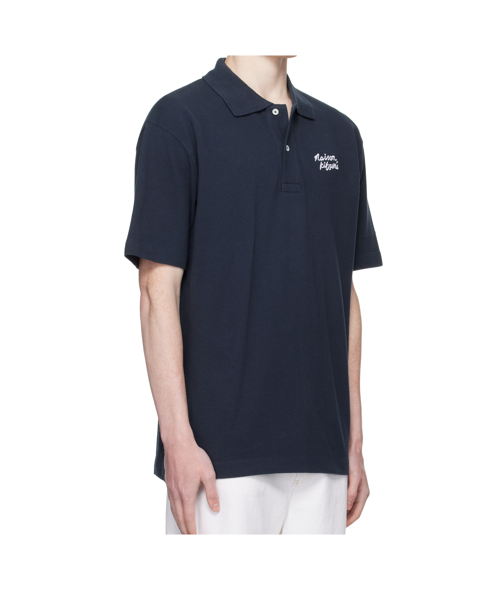 Maison Kitsuné Short Sleeve Polo Shirt In Multi