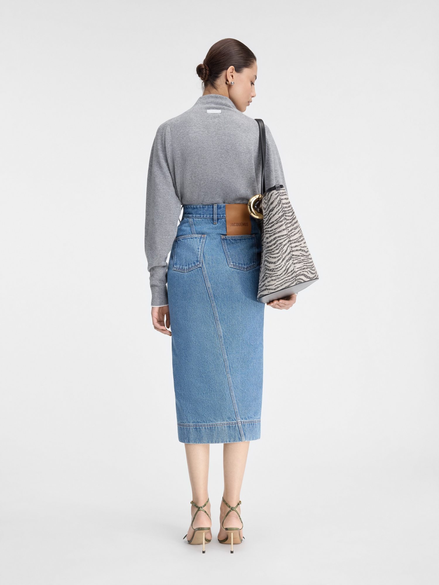Shop Jacquemus La Jupe De Nimes Denim Skirt In Blue