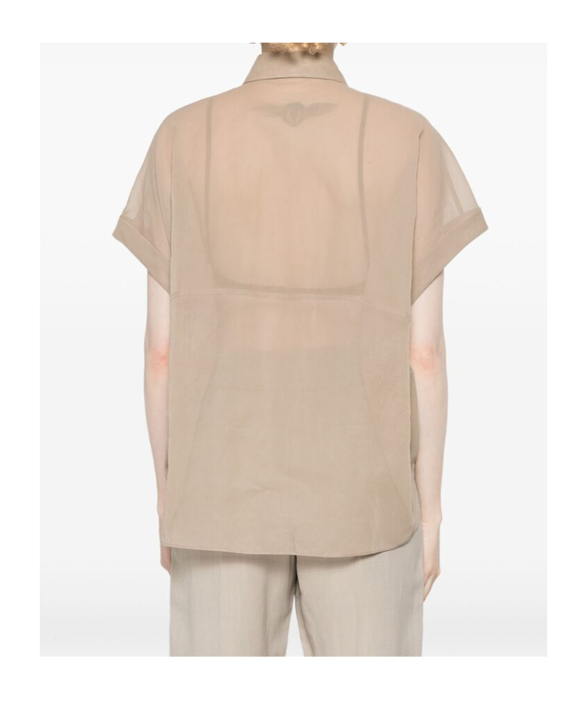Brunello Cucinelli Short-sleeved Shirt In Nude
