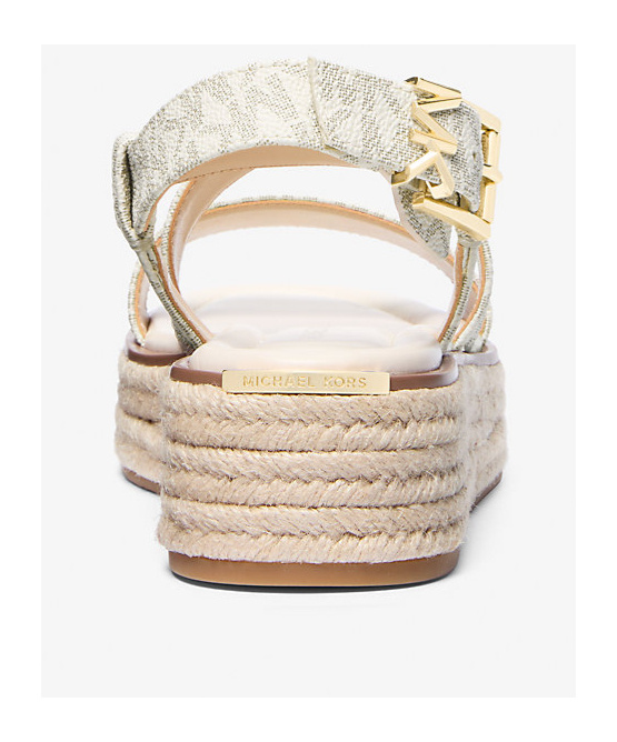 Michael Kors Round-headed Sandals With Platform Soles In Nude