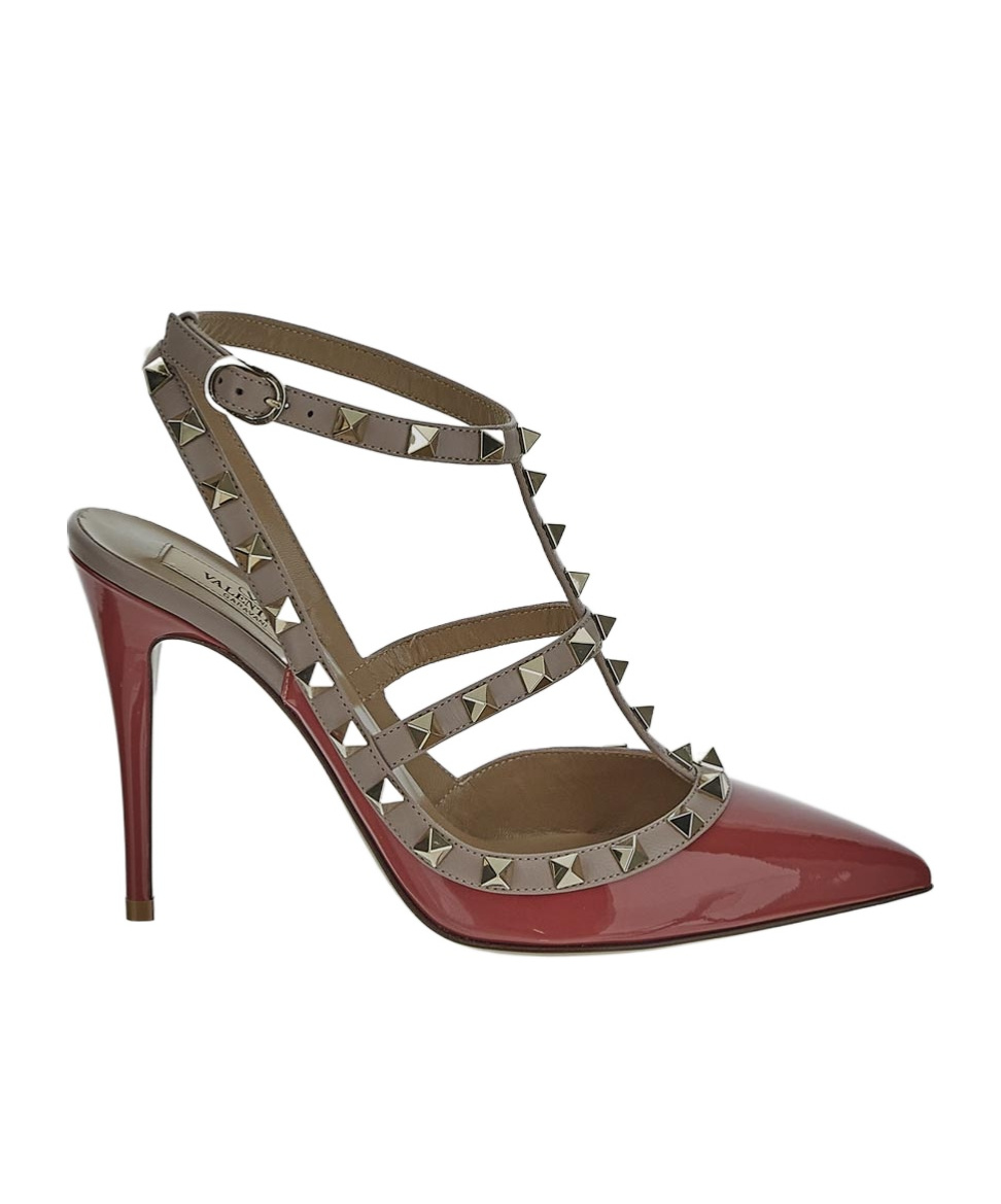 Valentino 100mm Rockstud Crystal-embellished Pumps In Brown