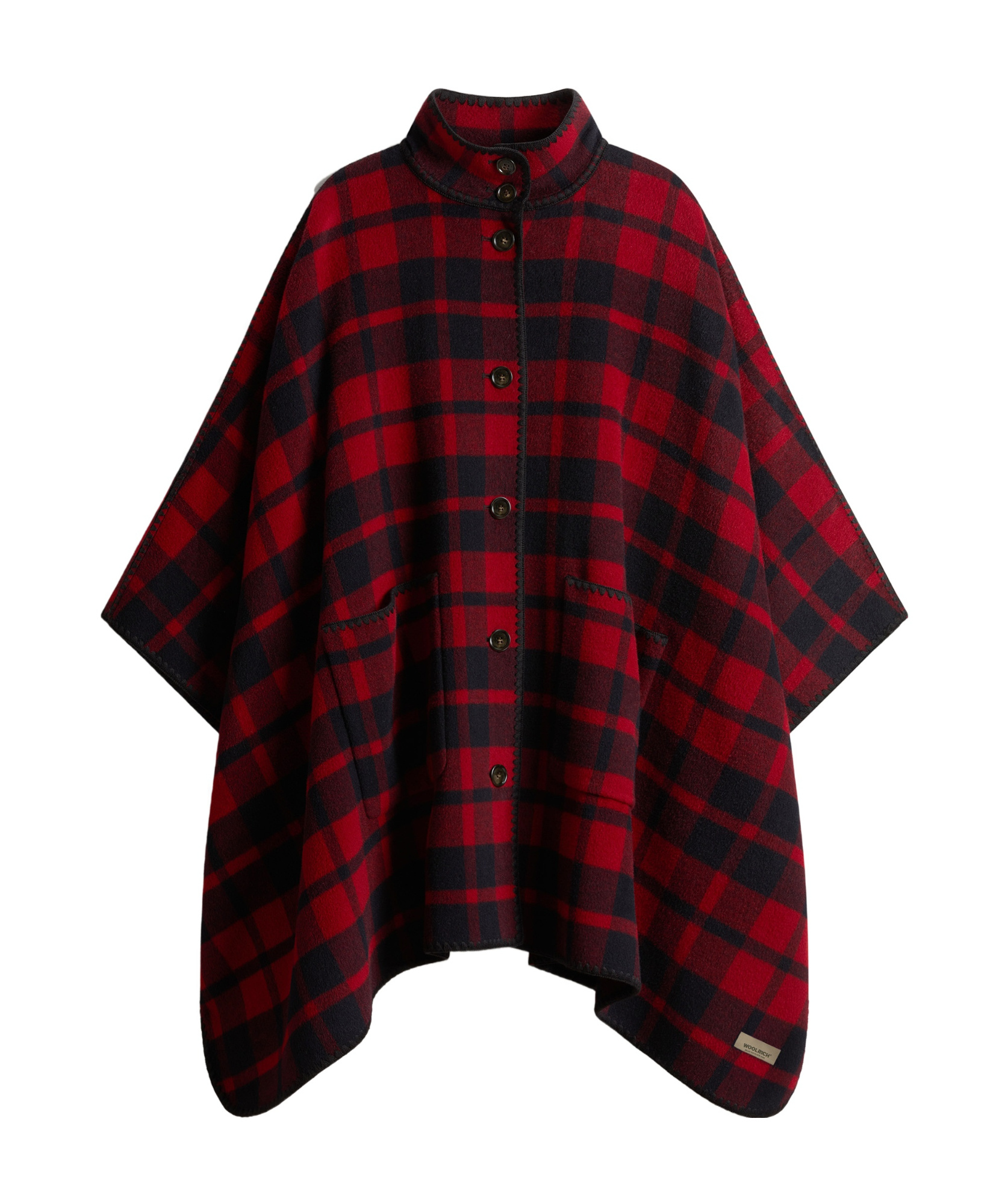 Woolrich Blanket Cape In Black