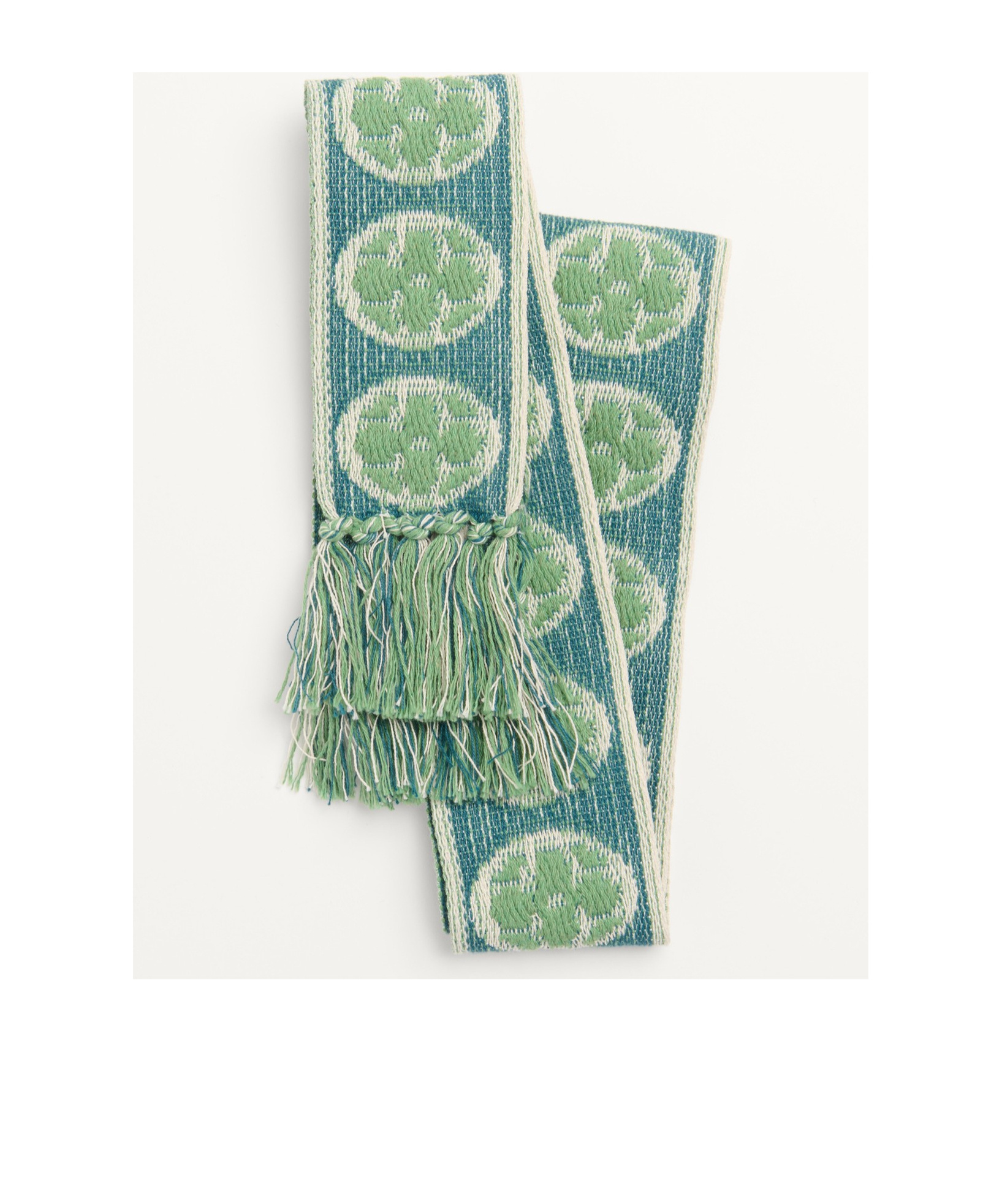 Valentino Fringed Scarf In Green