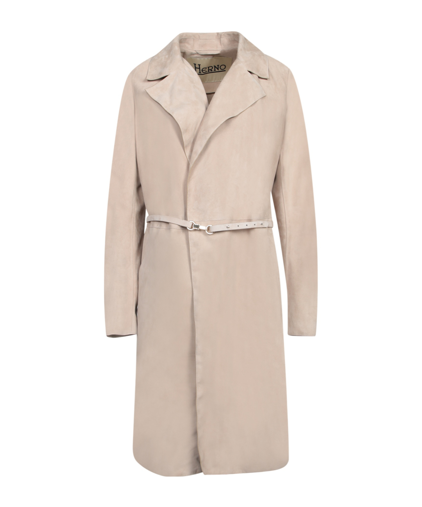 Herno Beige Suede Duster Coat In Neutral