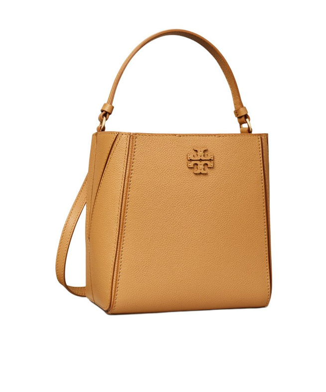 TORY BURCH MCGRAW LEATHER BUCKET BAG