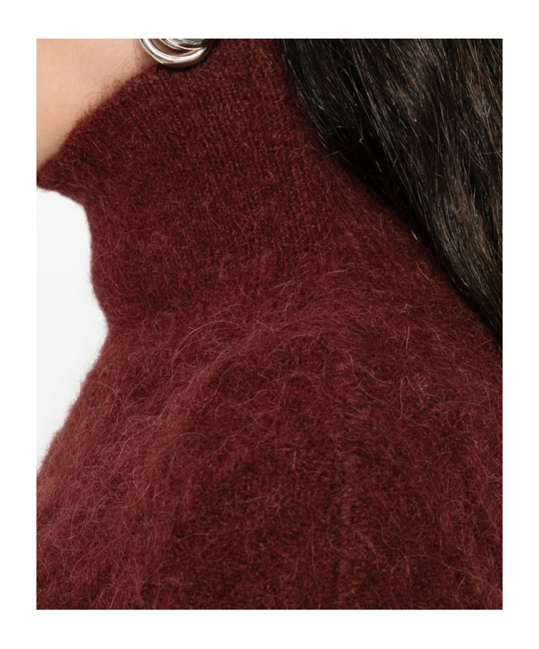 Bellerose Roll-neck Sleeveless Knitted Top In Red