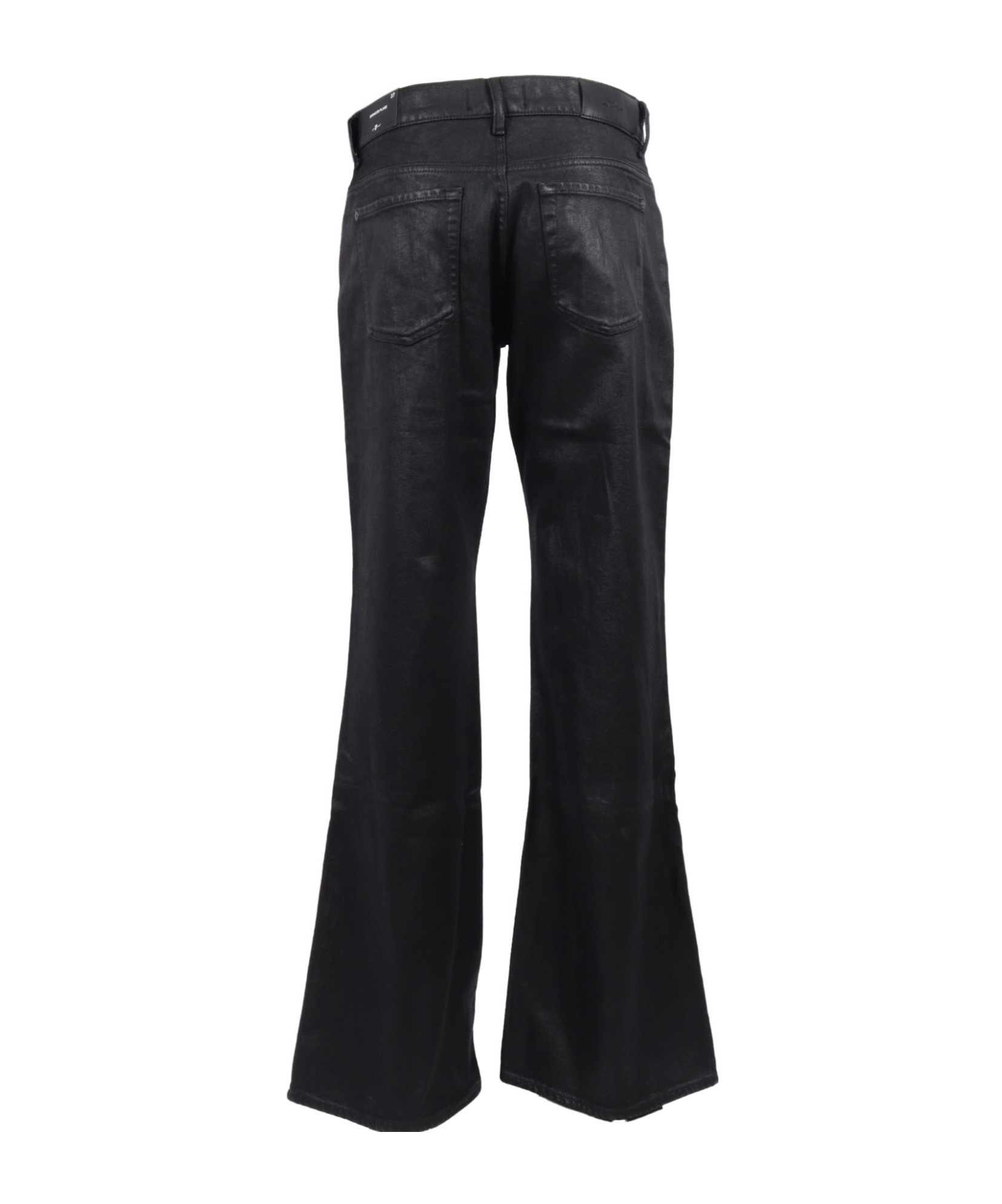 7 For All Mankind Flared Denim Trousers In Black