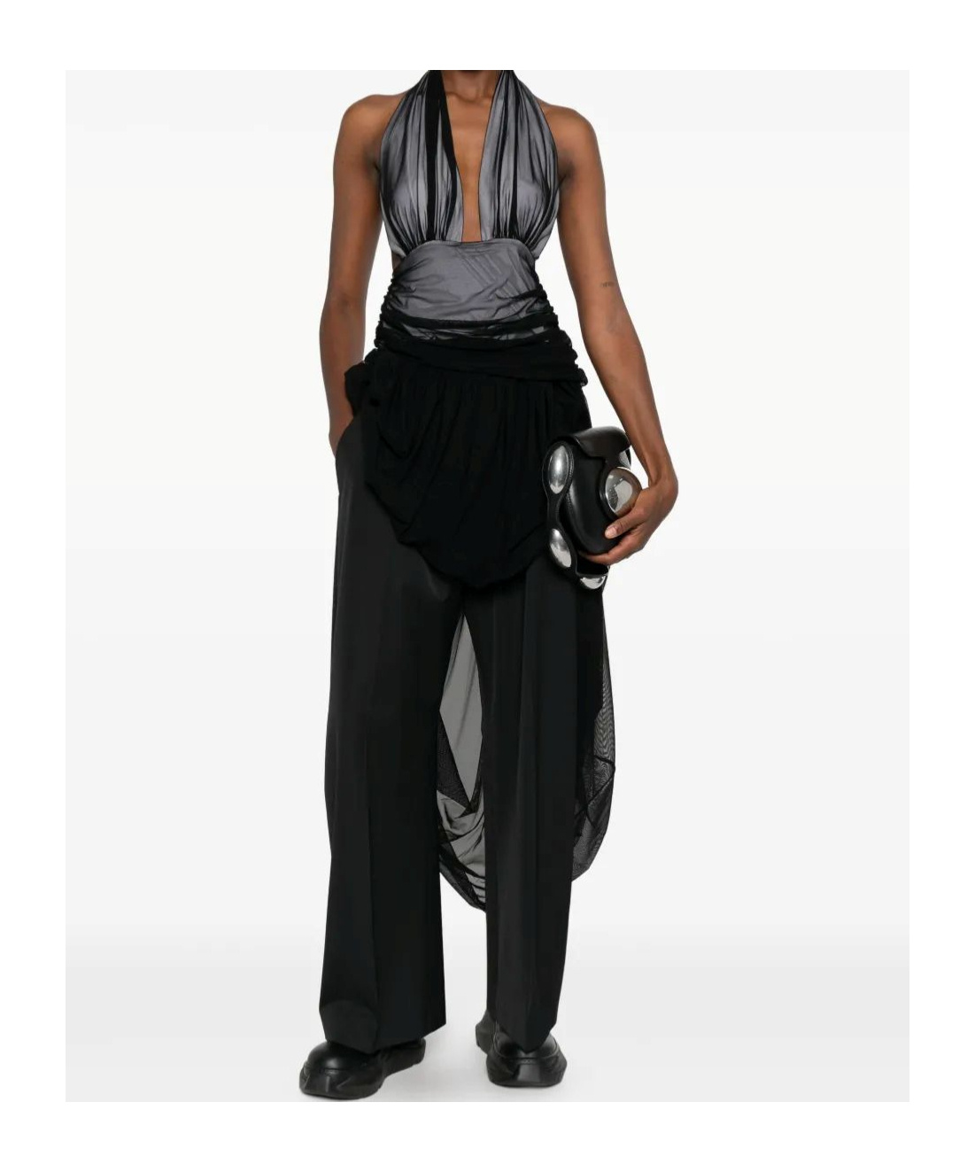 Mm6 Maison Margiela Drawstring Trousers In Black