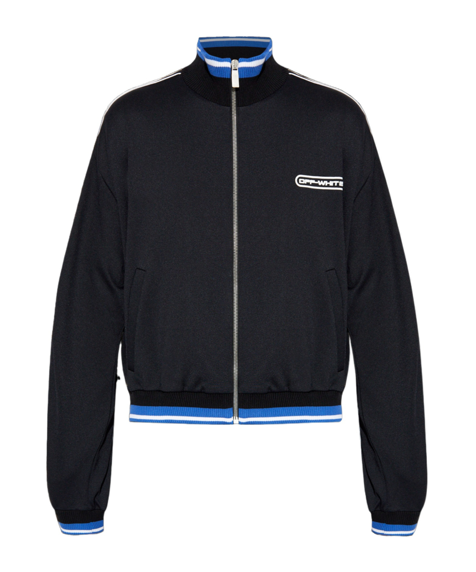 Off-white Logo-print Track Jacket In Black