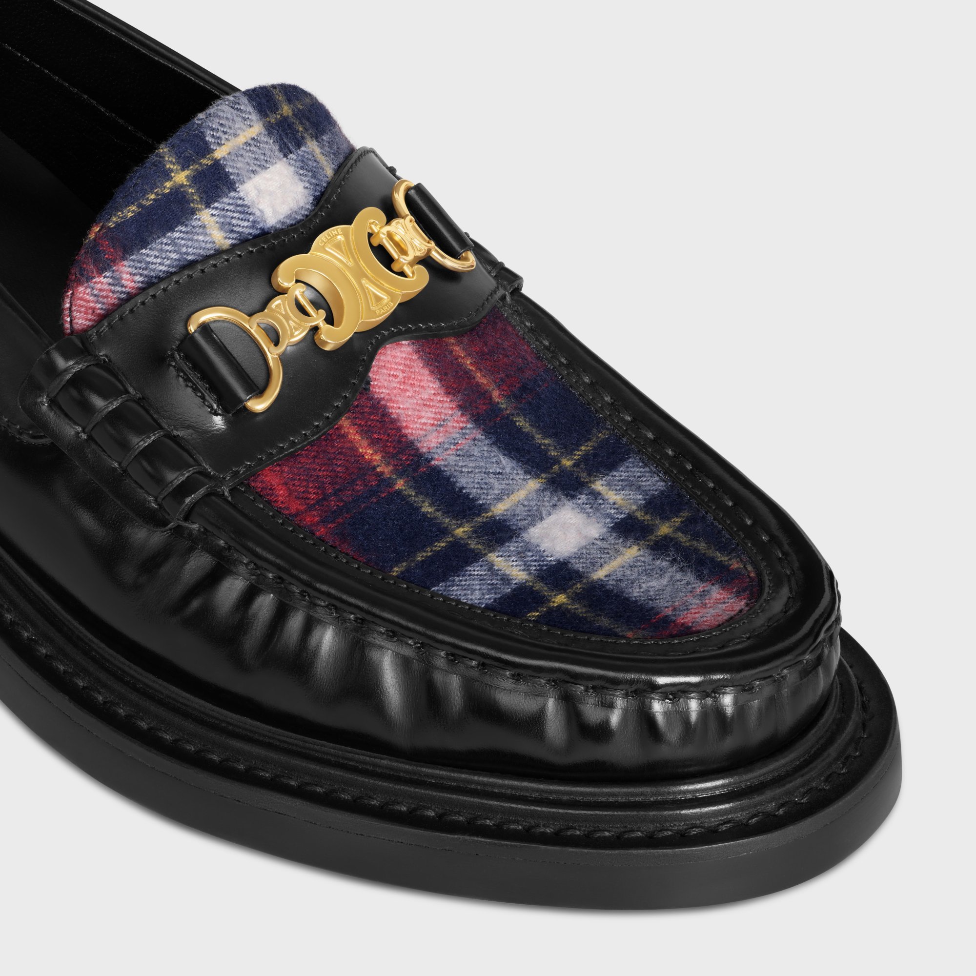 Celine Chain Loafer Shoes In Black