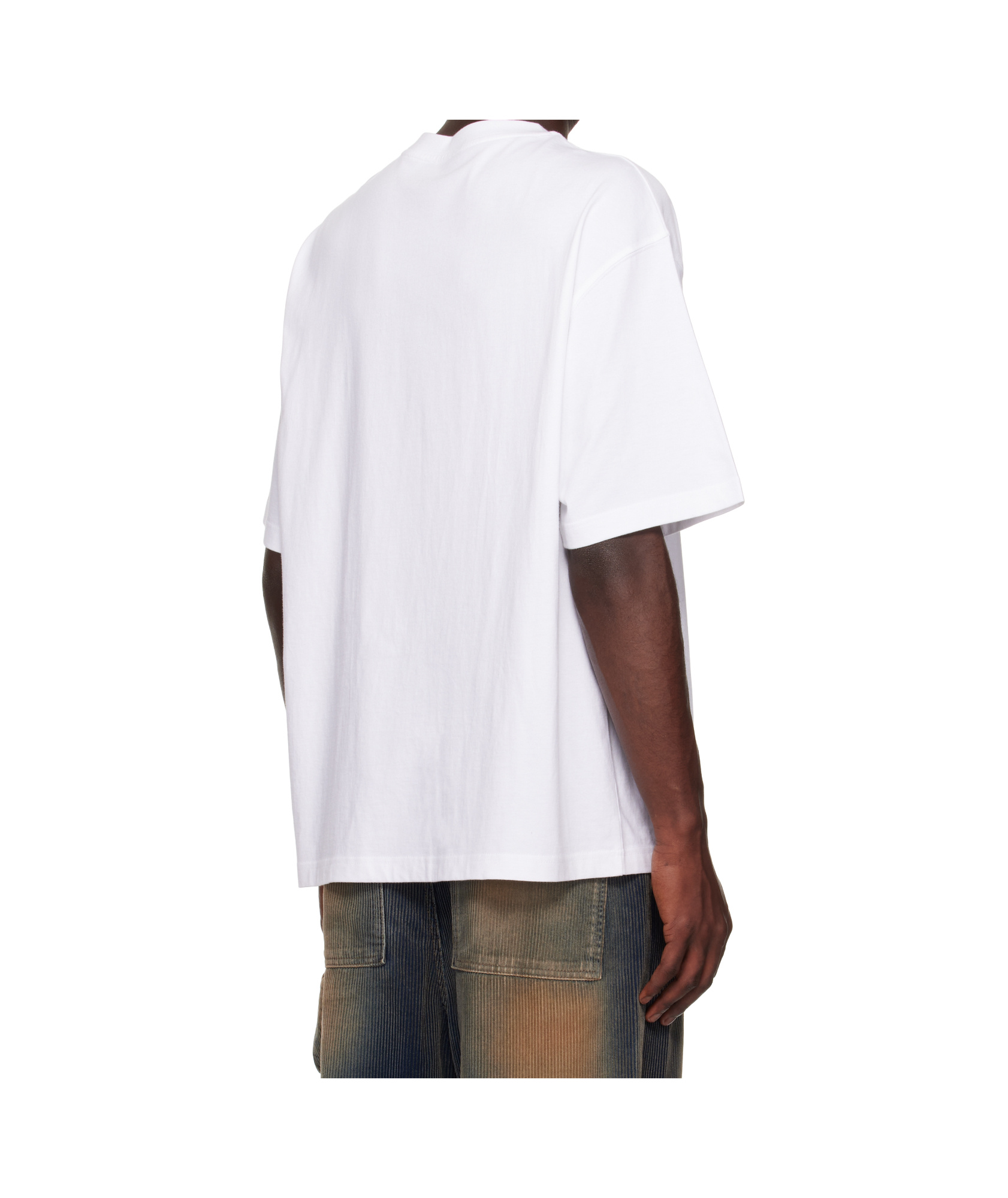 We11 Done Rhinestoned Se11done Logo T-shirt In White