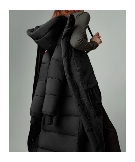 Canada Goose Backpack-strap Feather Down Coat In Black