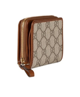 Gucci Mini Zipper Wallet In Nude