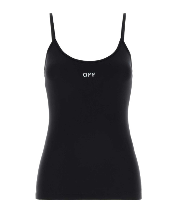Off-white Crew-neck Tank Top In Black