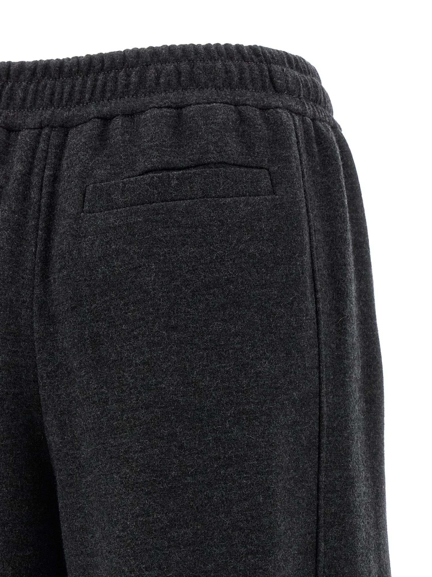Brunello Cucinelli Cashmere Joggers Pants Gray In Black