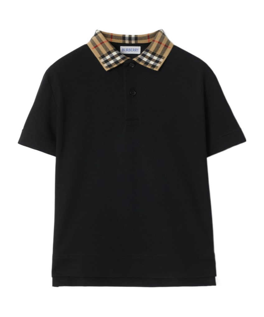 Burberry Polo Piquet In Black