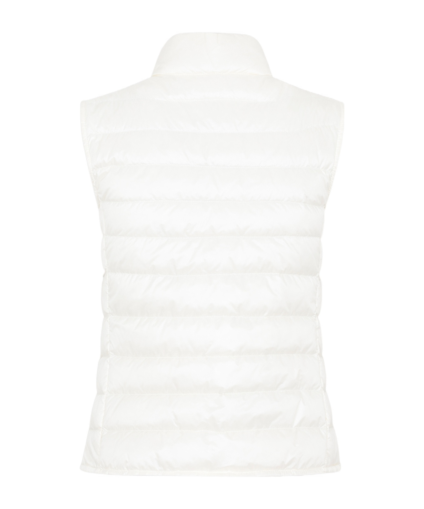Moncler Quilted Vest High Neck In White