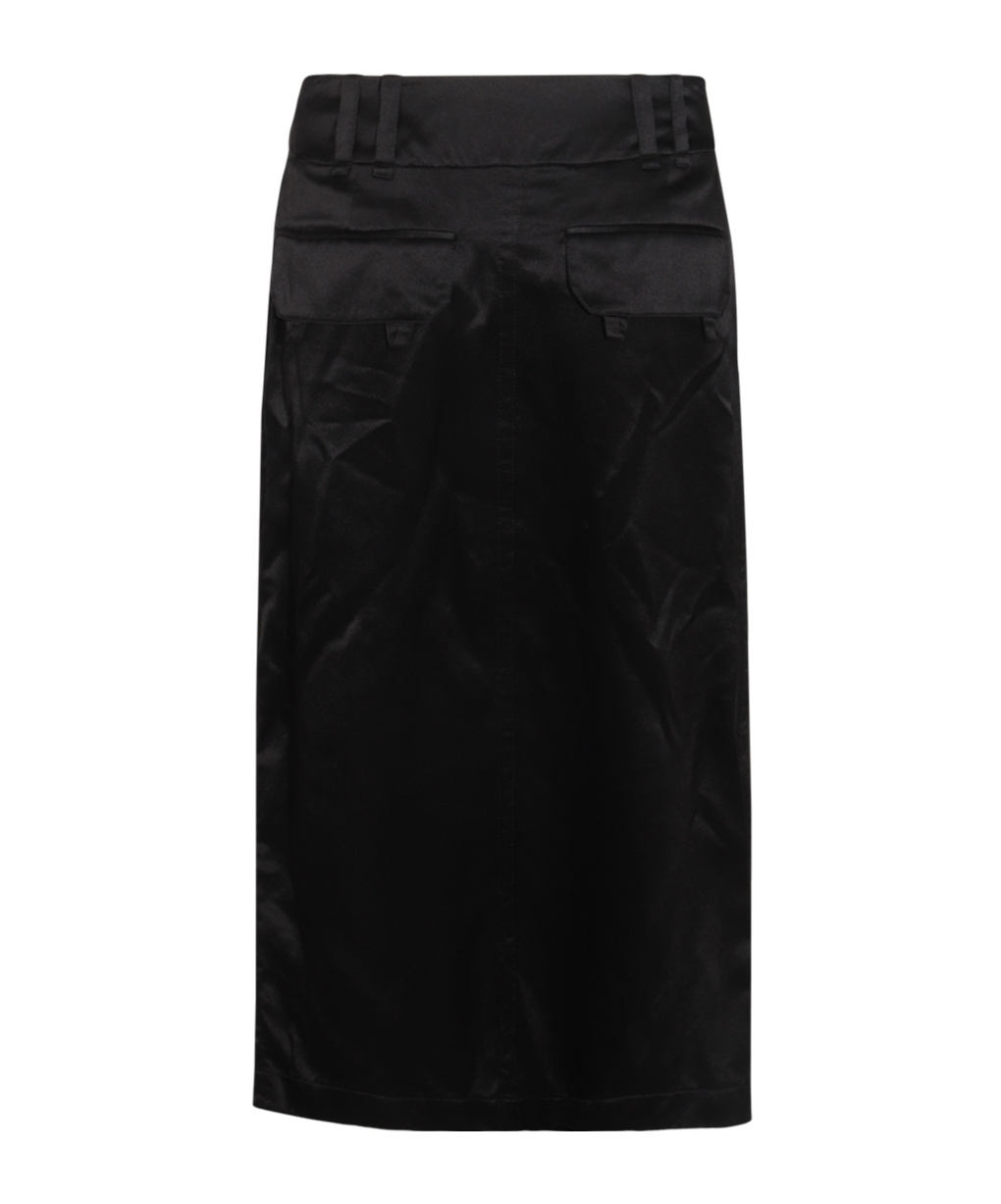 Saint Laurent Belt-loop Skirt In Black