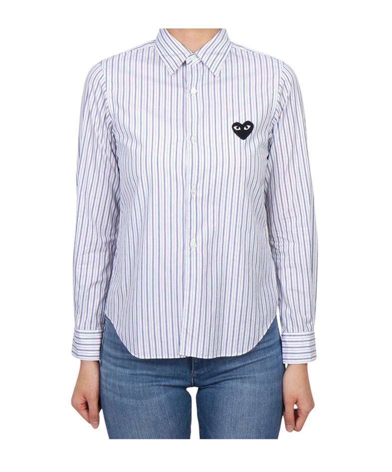 Comme Des Garçons Play Long Sleeve Shirt In Multi