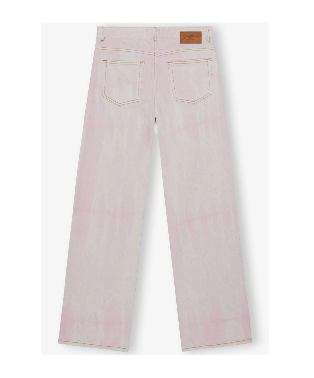 Ganni Overdyed Izey Jeans In Chalk Pink In Pink