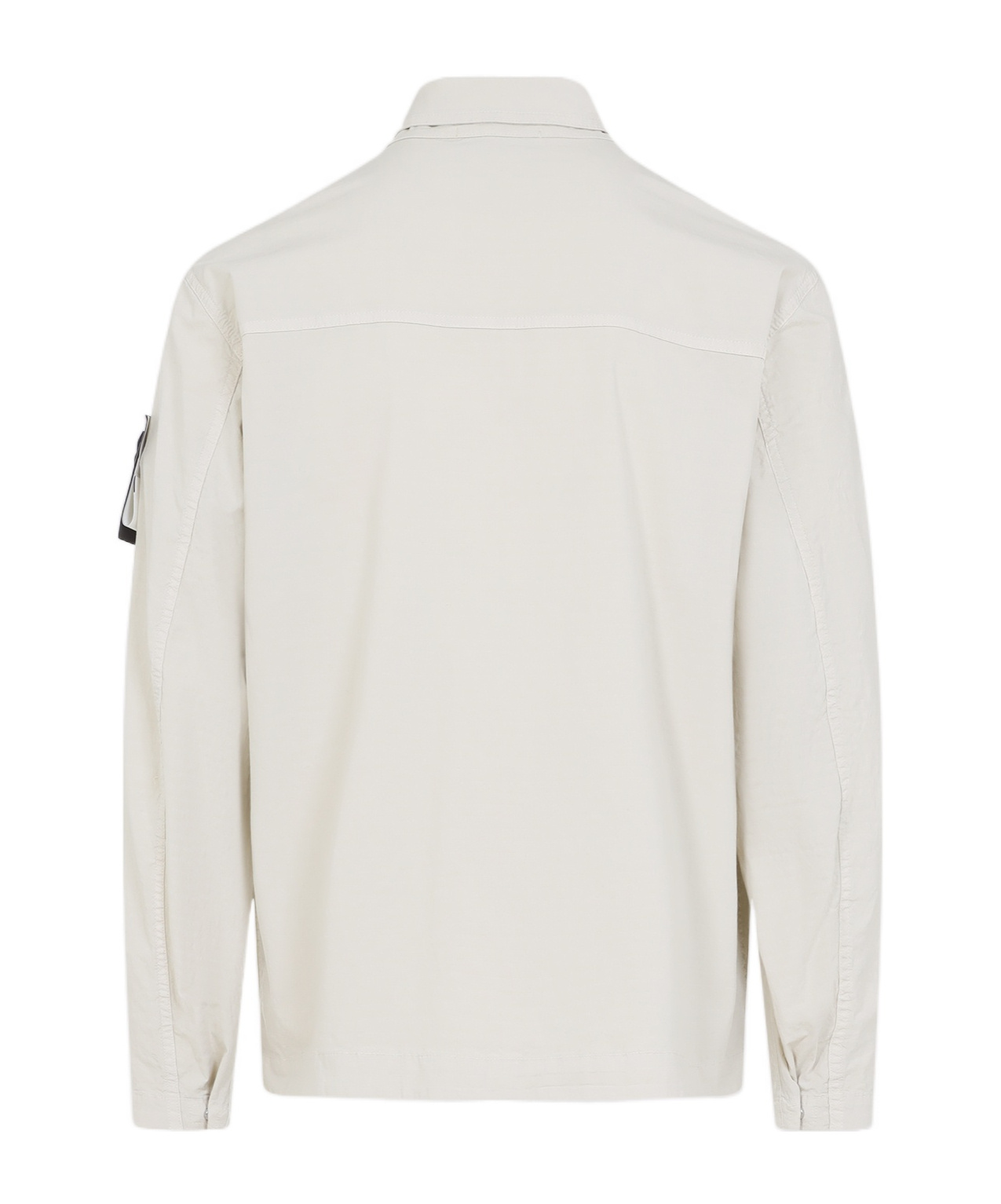 Stone Island Logo Patch High-neck Jacket In Nude