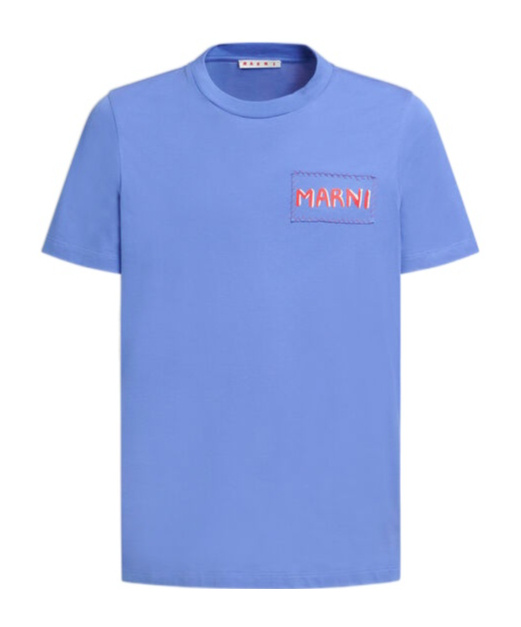 Marni Logo Tee In Blue