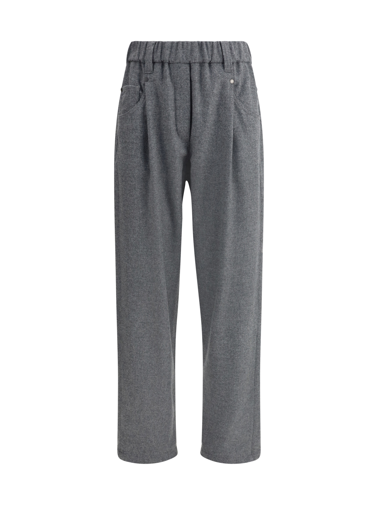 Brunello Cucinelli Belt Loops Slacks In Gray