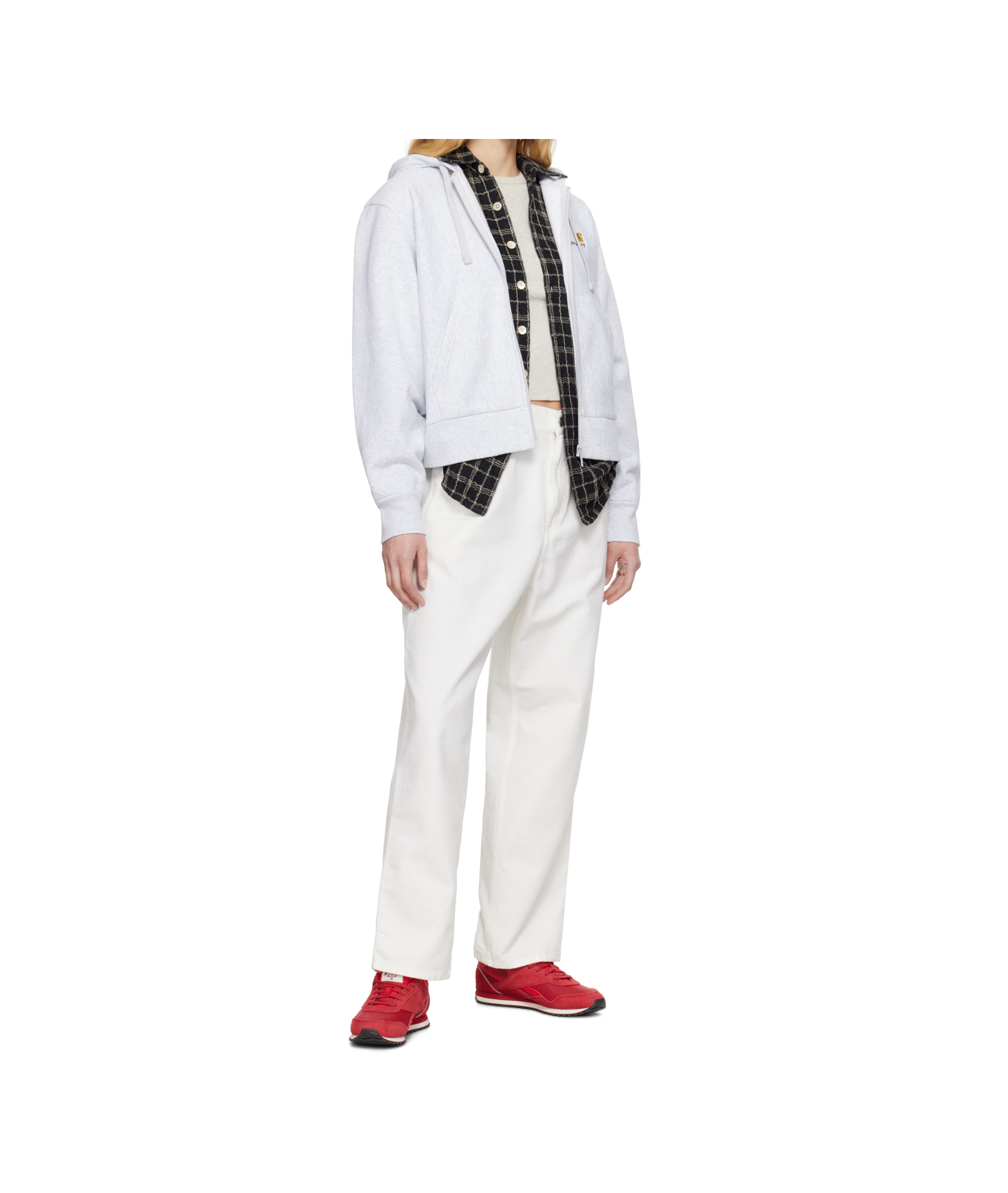 Carhartt Off-white Brandon Single Knee Trousers In Wax Color (washed)