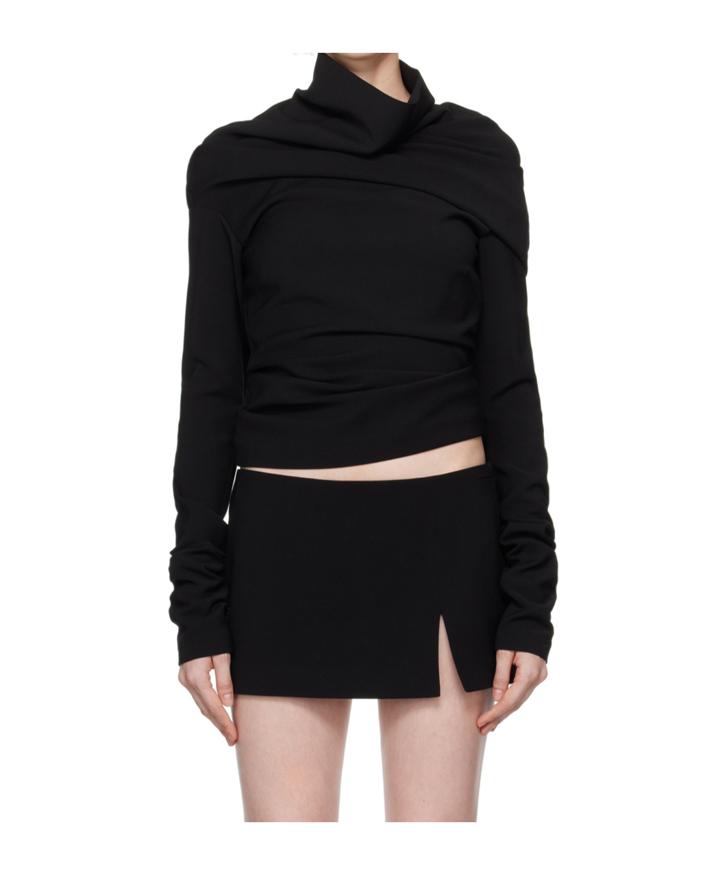 Acne Studios Black Layered Turtleneck In Black