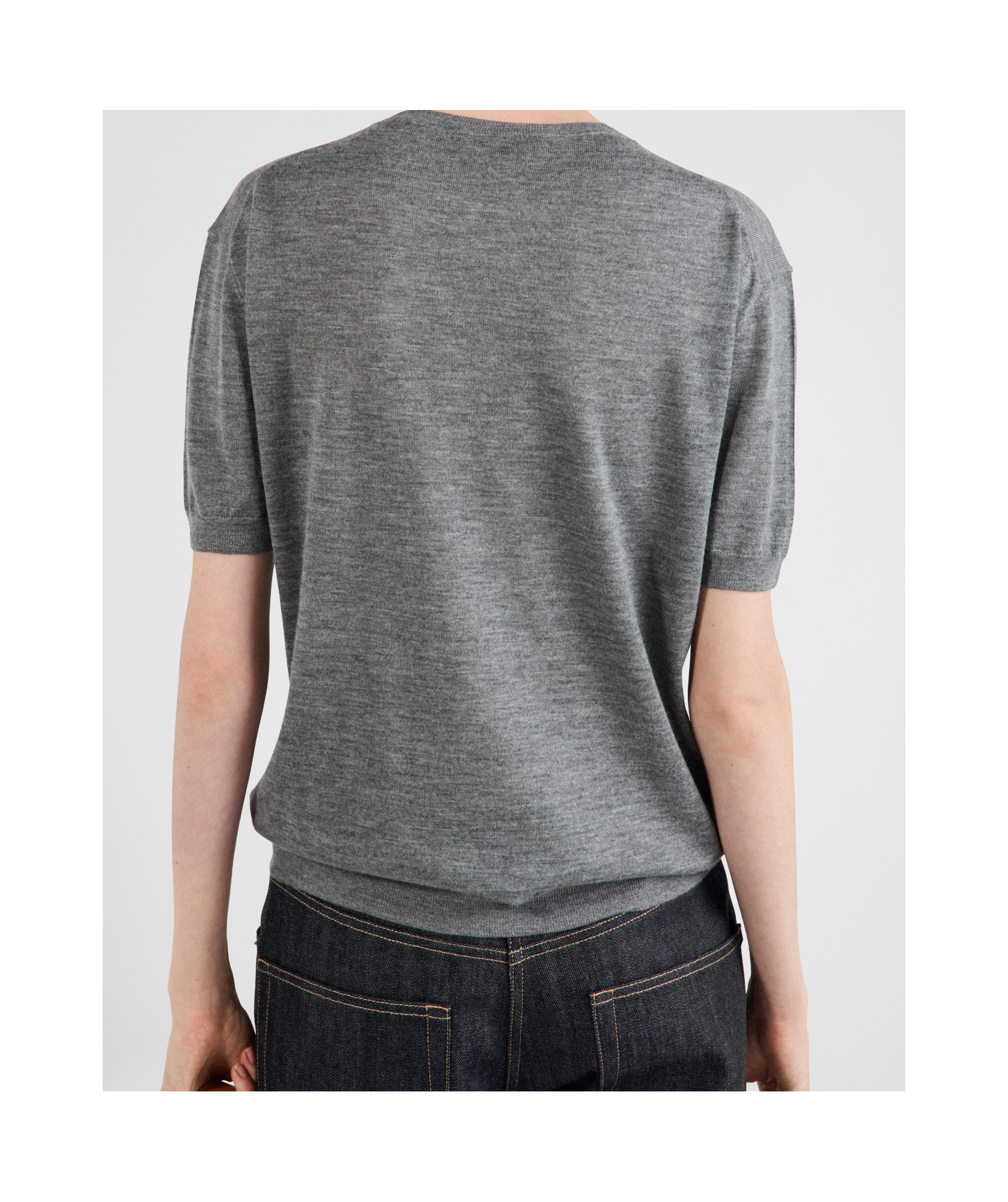 Prada Cashmere Crew-neck Sweater In Limestone Ash
