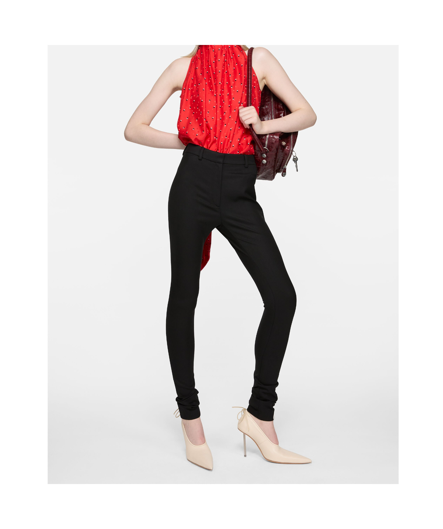 Acne Studios Wool Stretch Trousers In Black