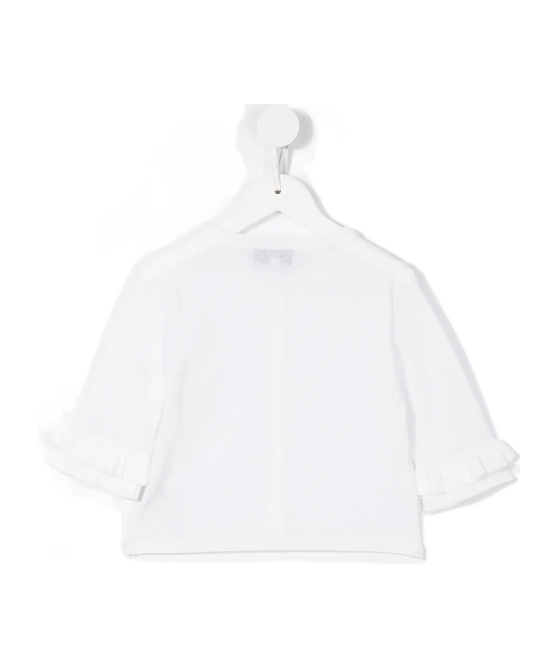 Simonetta Ruffle Sleeve Blouse In White