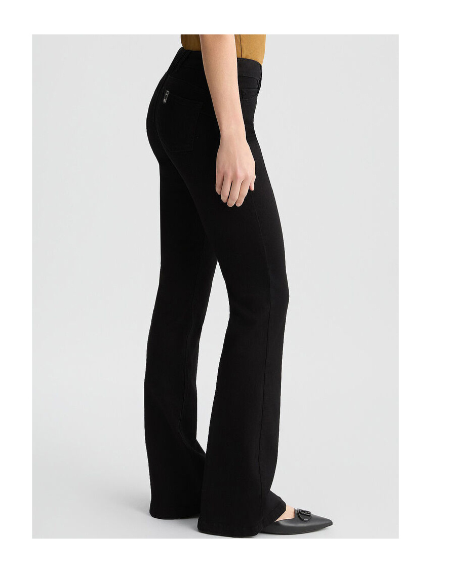 Shop Liu •jo Flared Jeans In Black