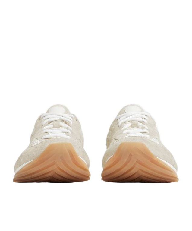 Bottega Veneta Bicolor Mesh And Suede Orbit Sneakers In Nude