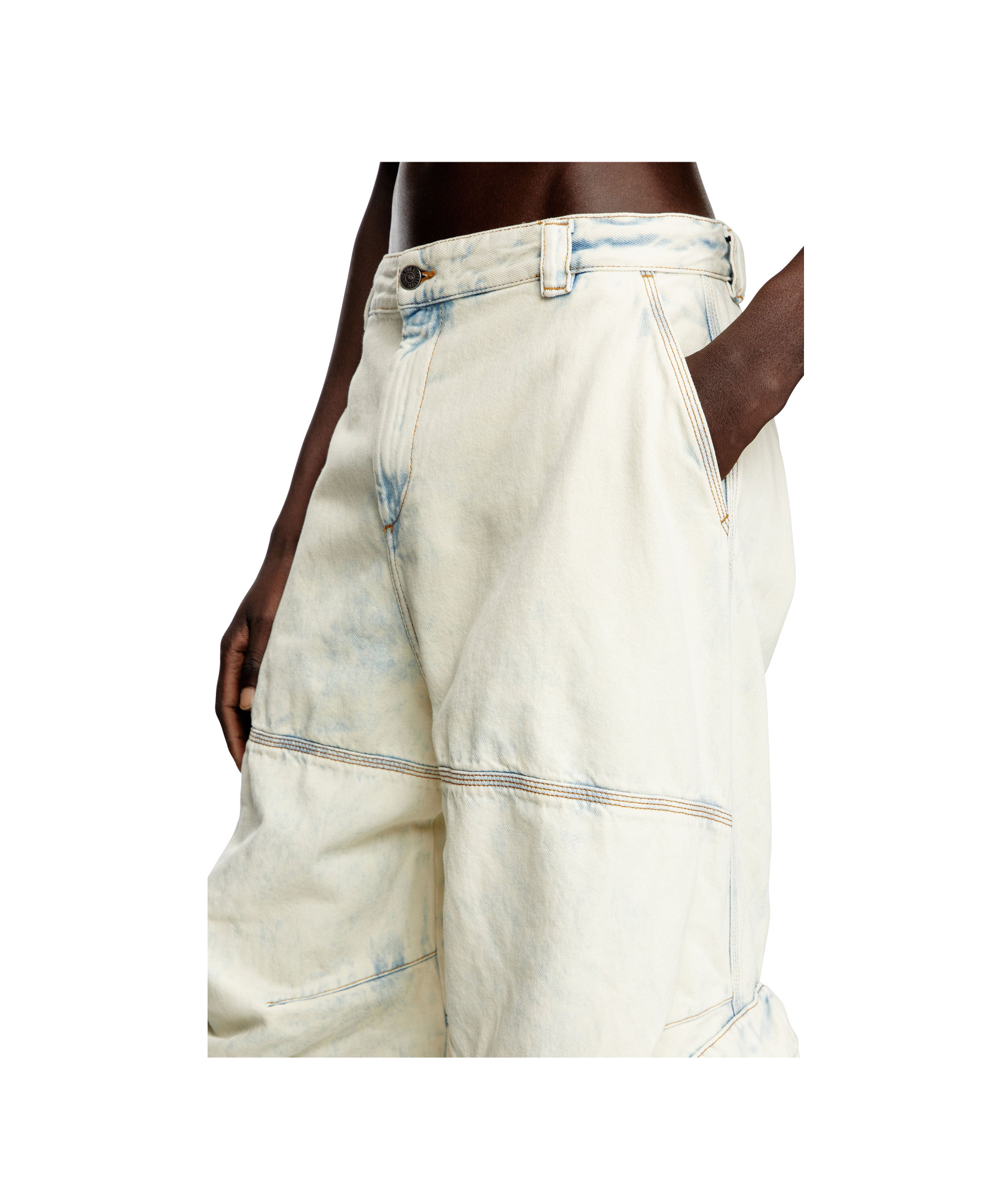 Diesel Wide Jeans D-arne 0cbcv In White