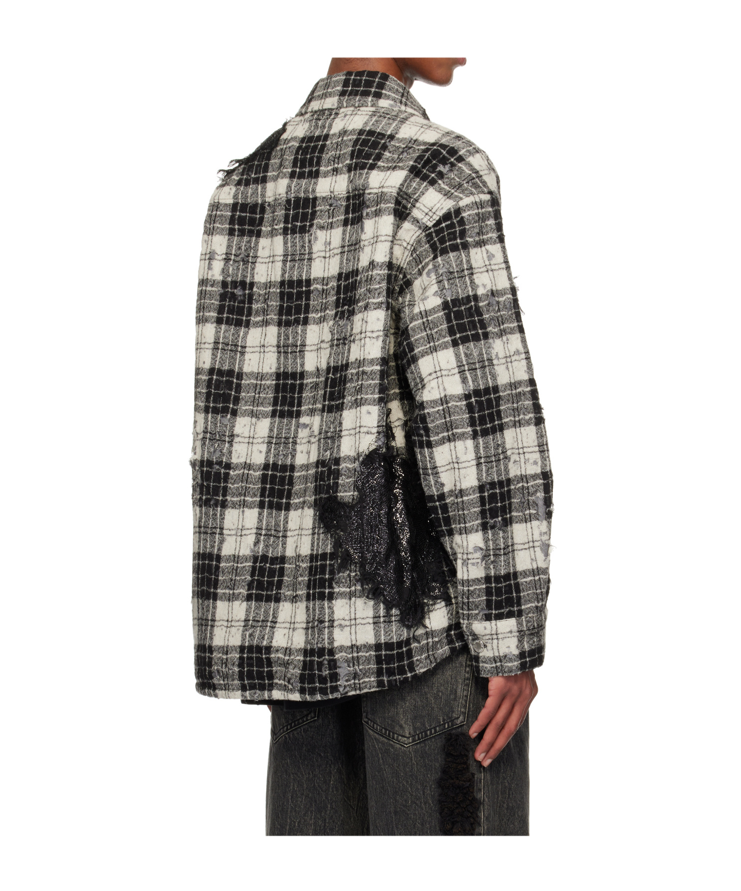 Song For The Mute Plaid Shirt Jacket In Multi