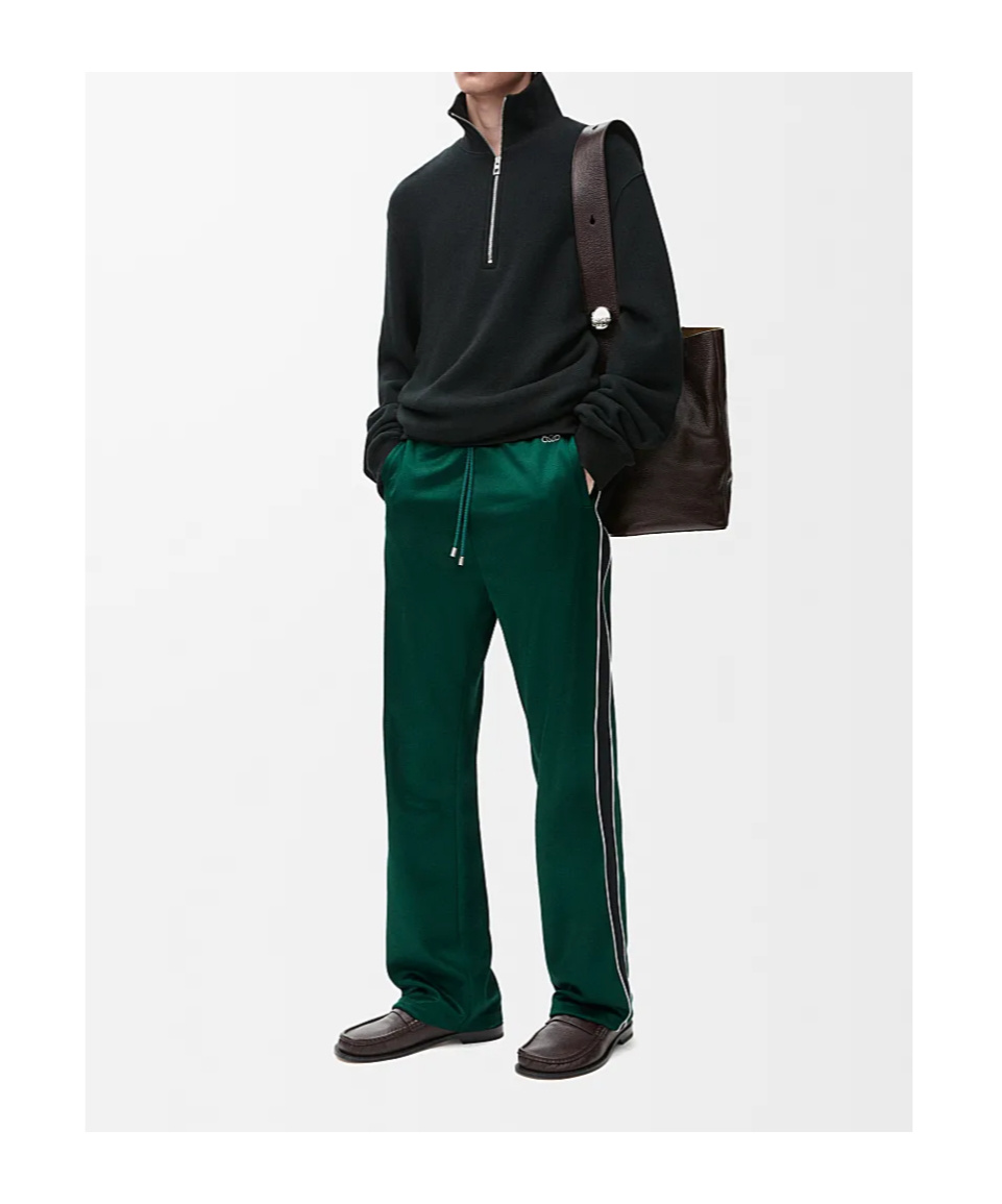 Loewe Plain Jersey Sweatpants In Green