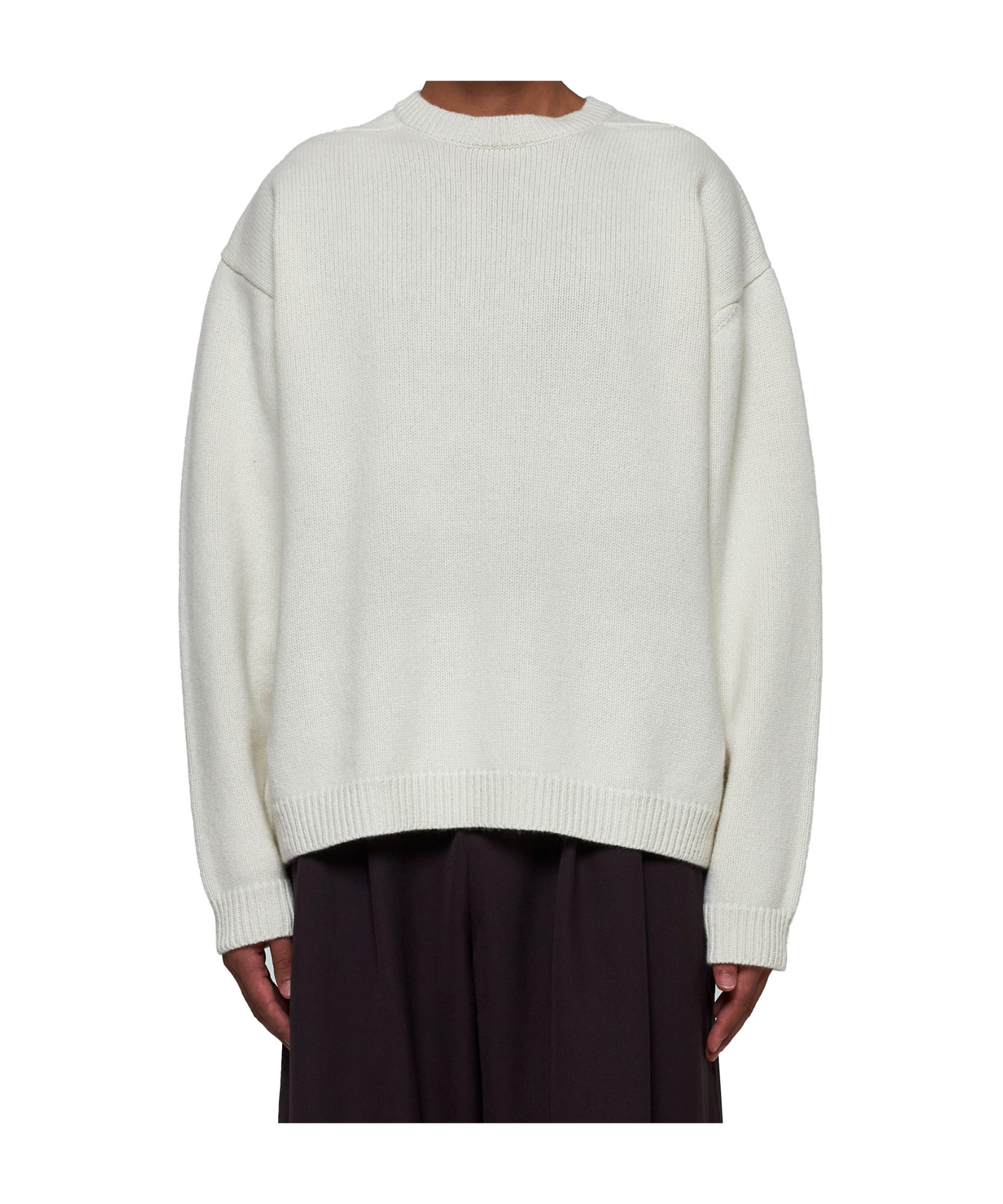 Studio Nicholson Hemyl Lambswool Sweater In White
