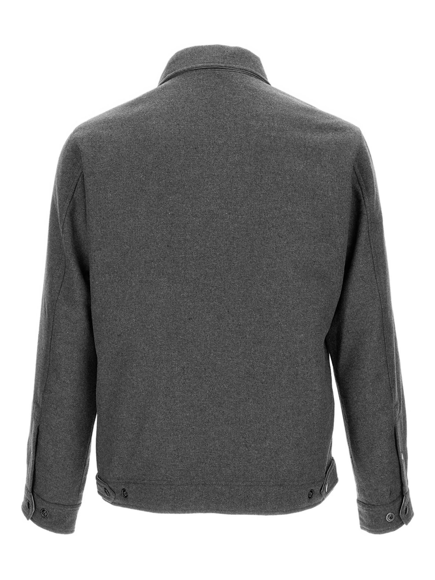 Woolrich Cropped Casual Jacket In Gray