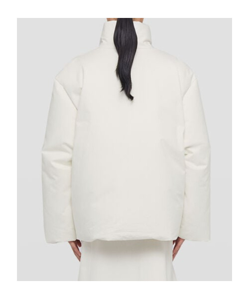 Jil Sander Cotton Down Jacket In White