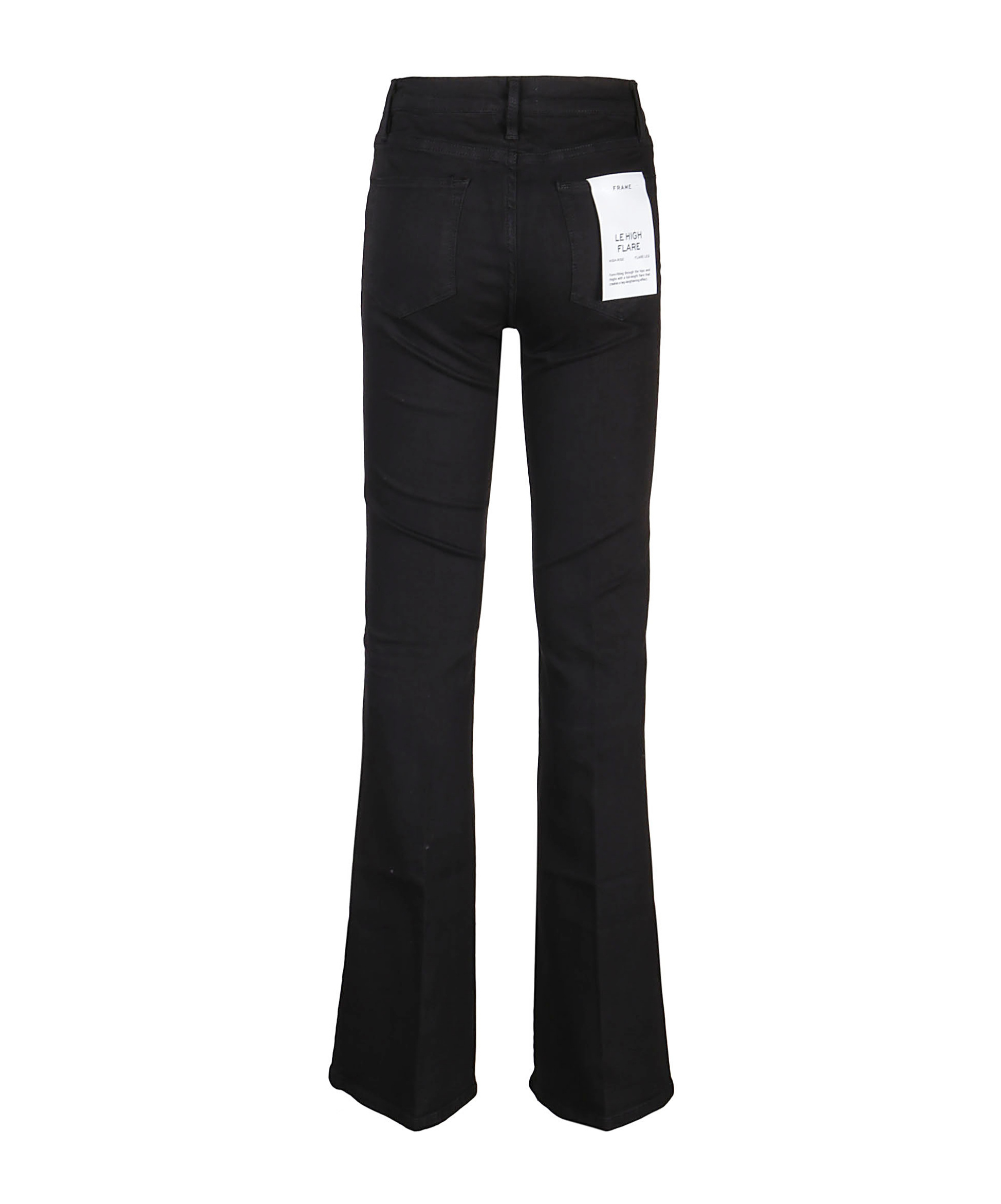 Frame High-waisted Flared Jeans In Black
