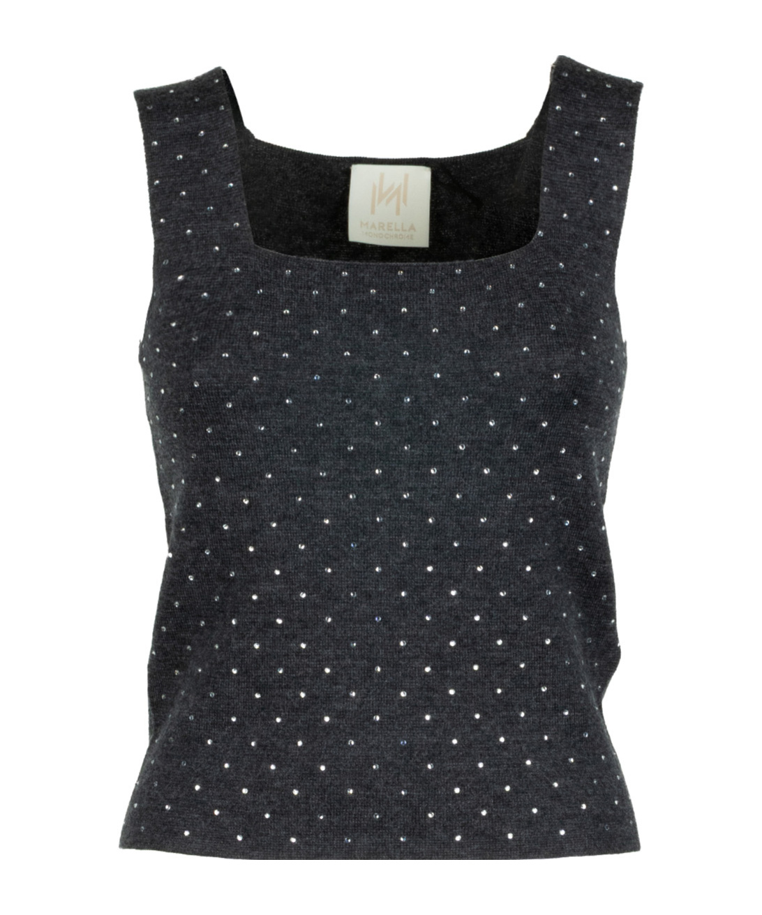 Marella Rhinestone Vest In Black