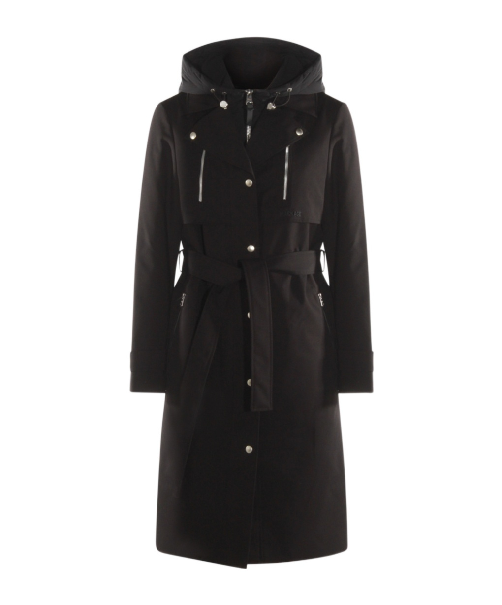 Mackage Siobhan Down Trench Coat In Black