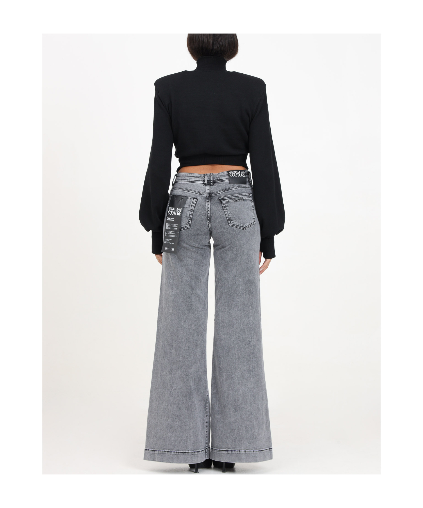 Versace Jeans Belt-loop Jeans In Gray