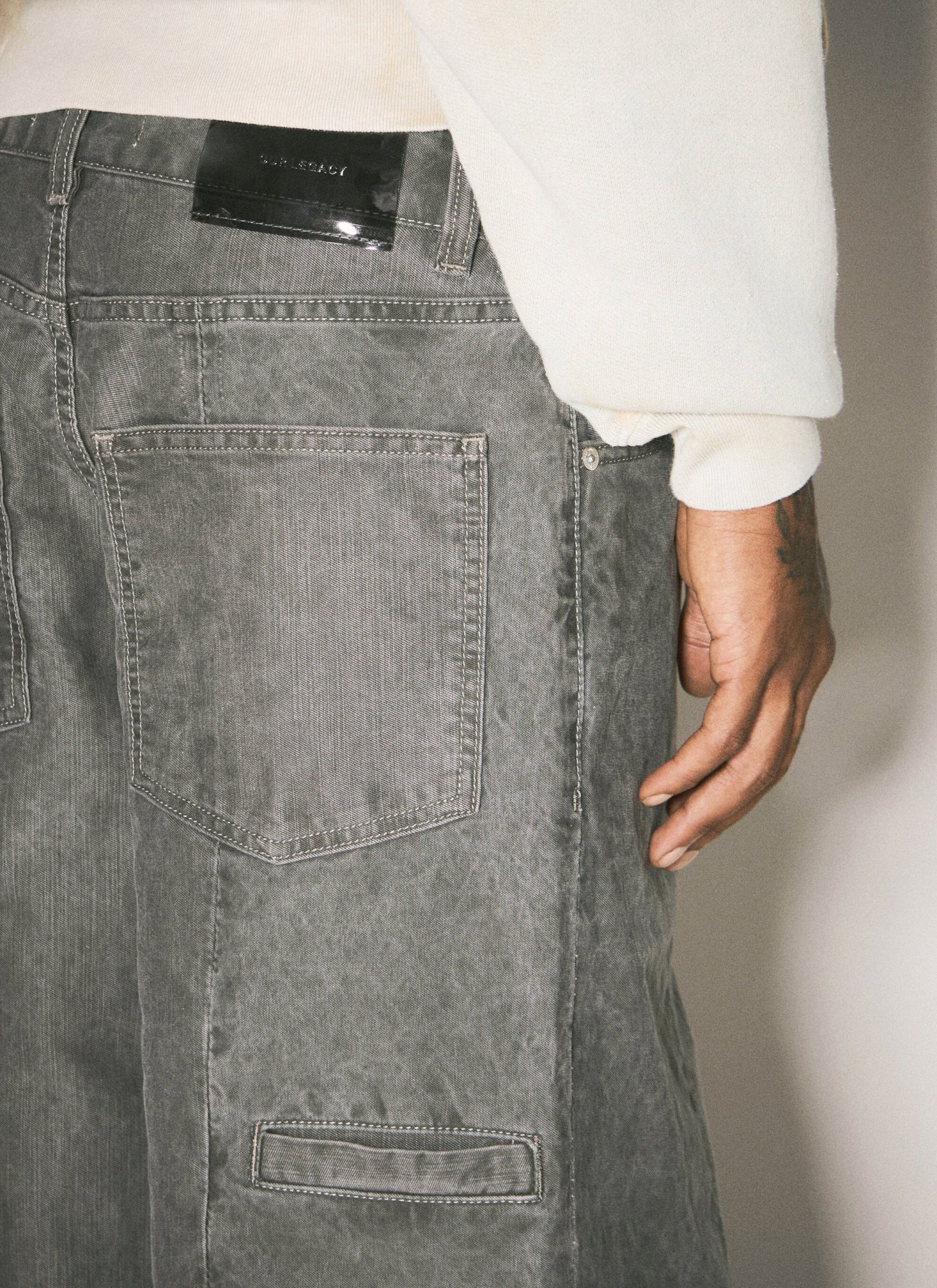Our Legacy Fatigue Cut High-rise Wide-leg Jeans In Black