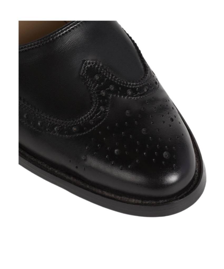 Thom Browne Slip-on Brogue Shoes In Black