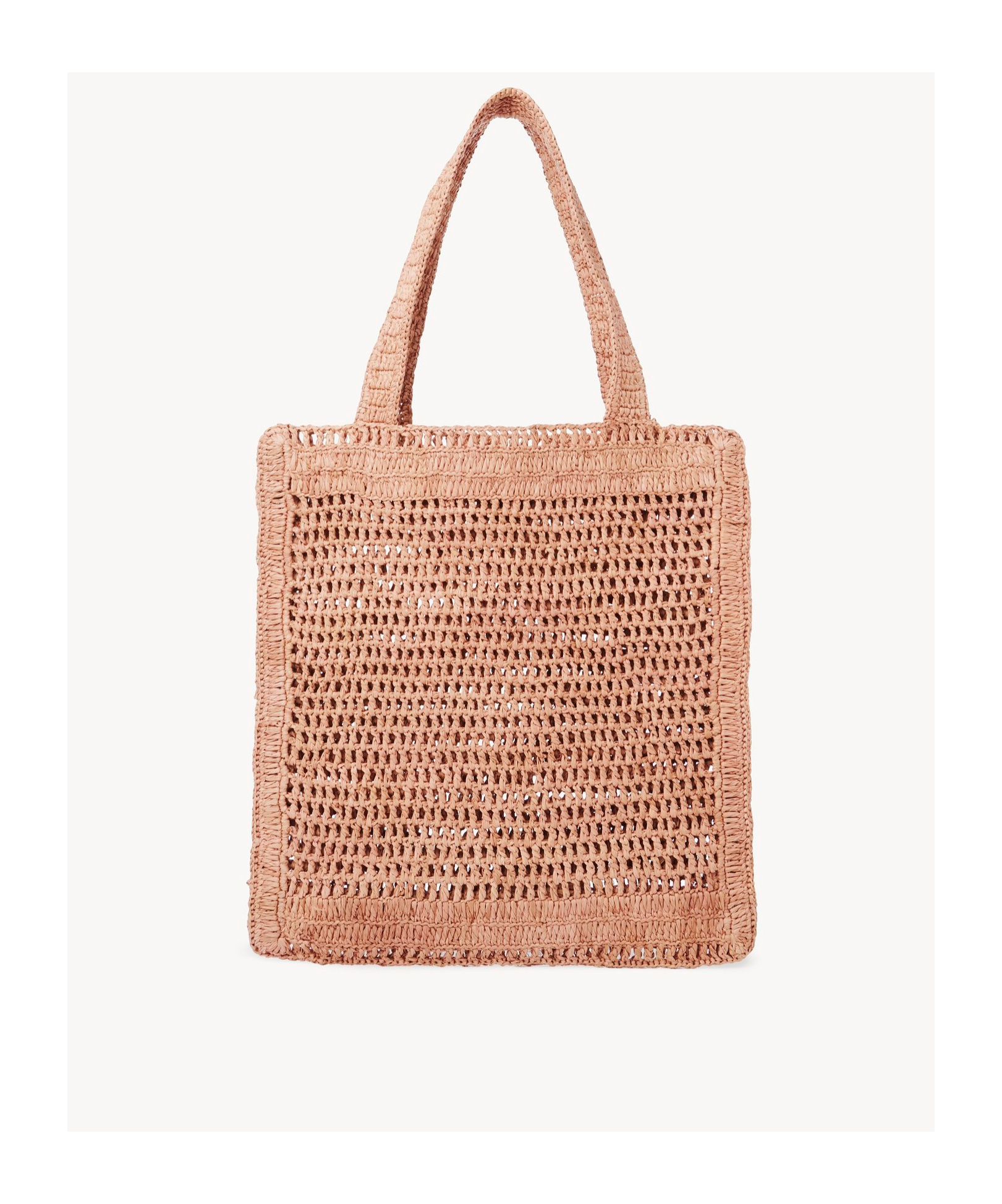Chloé Summer Banana Embellished Crocheted Embroidered Faux Raffia Tote In Nude