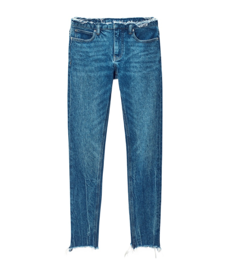 Alexander Wang Deep Blue Pre-styled Skinny Jeans In Blue