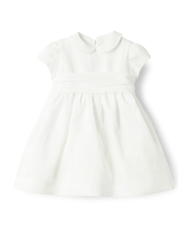 Il Gufo Waist Belt Dress In White