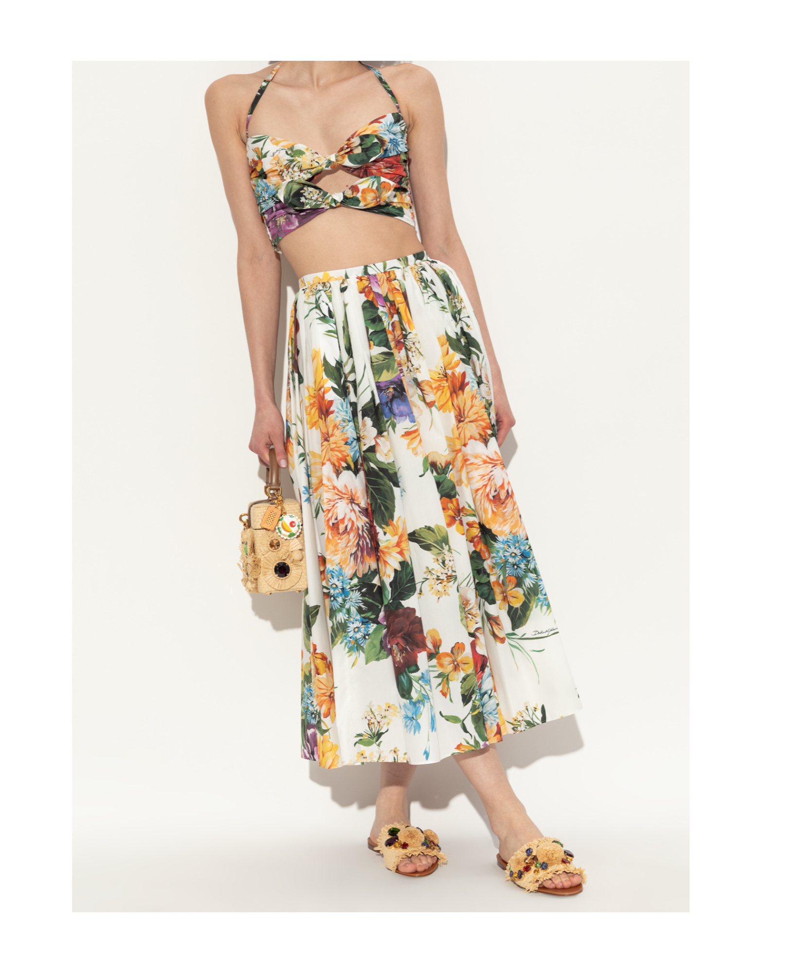Dolce & Gabbana Braided Slipper With Fringes